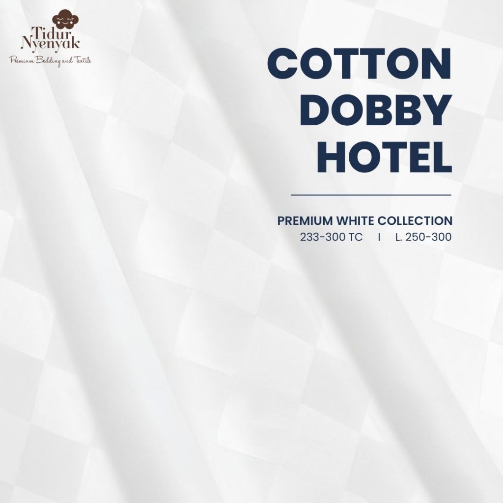 KAIN DOBBY PER 50 CM KOTAK 9CM TC300 SQUARE 3CM PREMIUM HOTEL BED SHEET POLOS SATIN SALUR 3CM 1CM