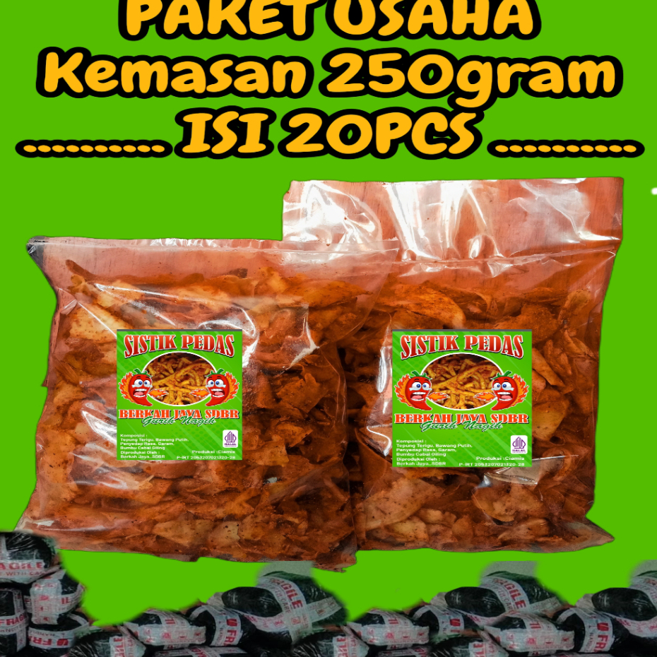 

Paket USAHA Keripik Kripset jeruk bawang 250gram isi 20pcs
