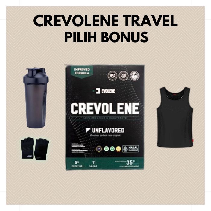 EVOLENE CREVOLENE MONOHYDRATE TRAVEL 7 SERVING EVO POWDER CREATINE MONO UNFLAVOUR 35 GRAM SAMARINDA