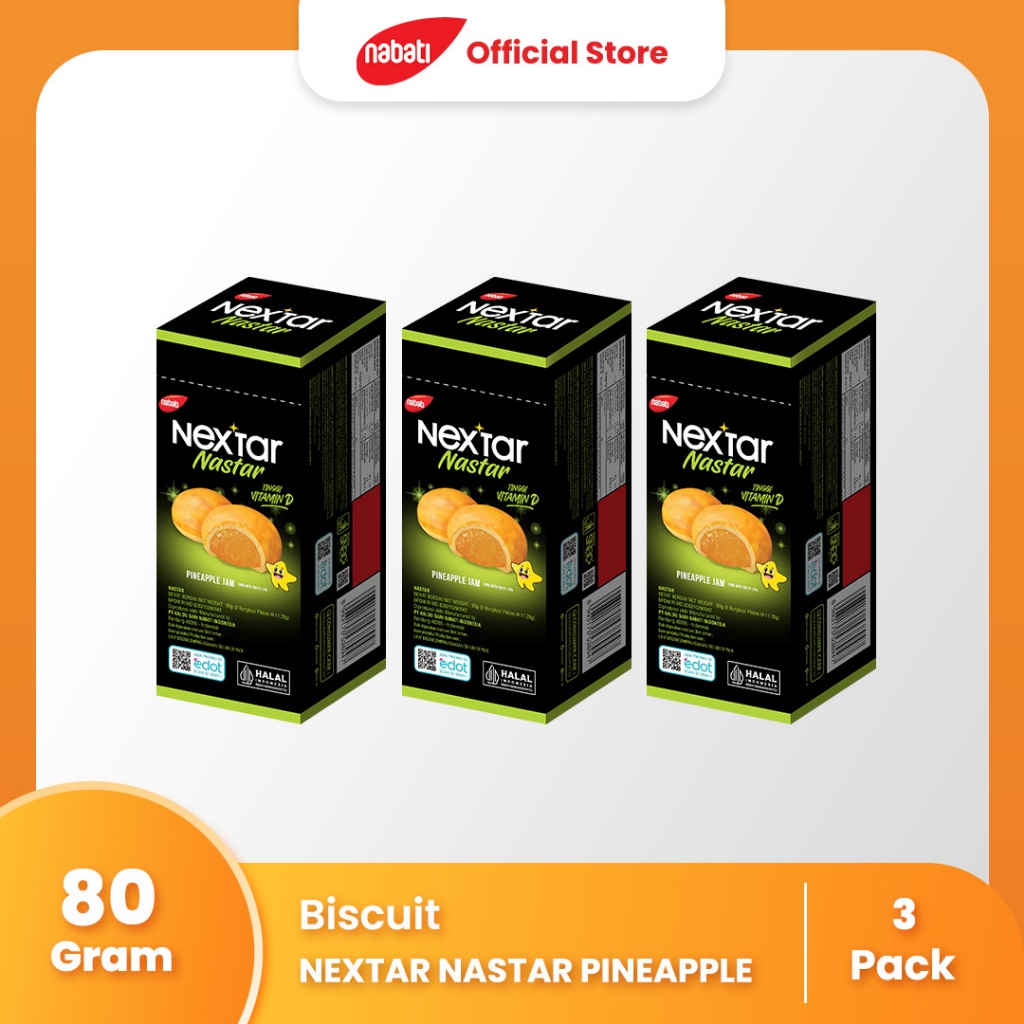 

[Bundle Pack Isi 3] Nextar Nastar Pineapple 80g