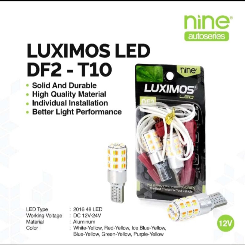 LAMPU LED SEIN SENJA T10 2 MODE DF2 54 MATA MOTOR LUMINOS