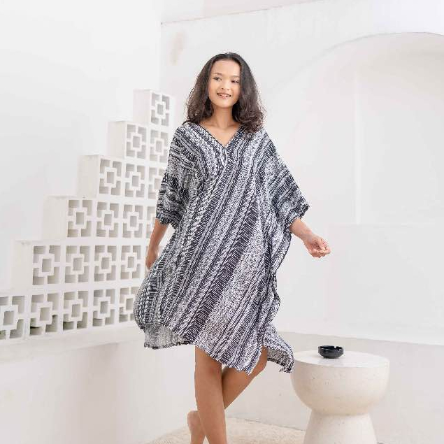 ANCEKI | Dress Kana (Midi Kaftan Homedress) | Rayon Premium