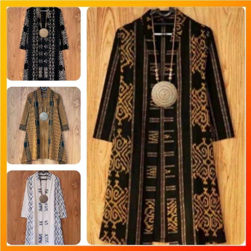 OUTER TENUN - BLAZER TENUN MOTIF baju nyaman Panjang Wanita Atasan Batik Outfit Viral