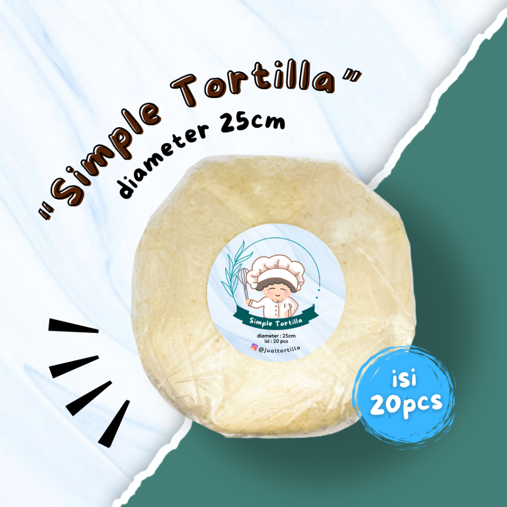 

Tortila Kulit Kebab 25cm Isi 20 Pcs "SIMPLE TORTILLA