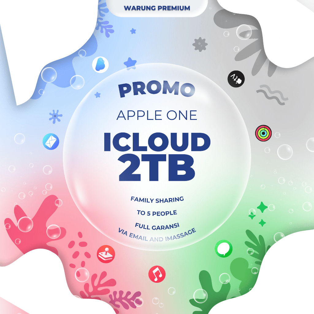Penyimpanan iCloud 2tb apple One family sharing
