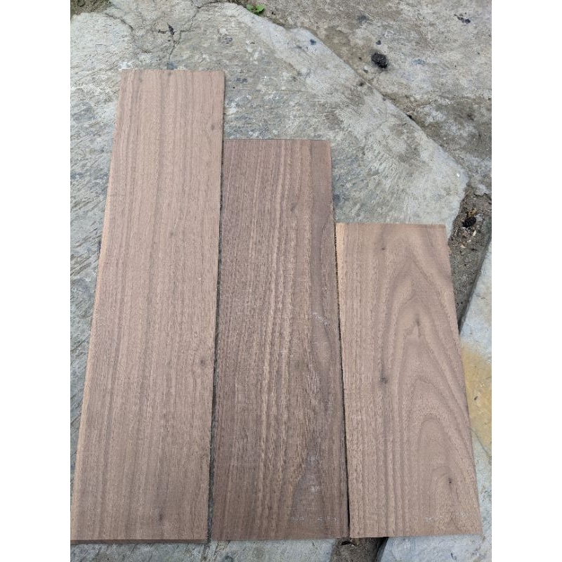 veneer walnut 2mm x 11 x 28 - 45 cm kayu walnut galih