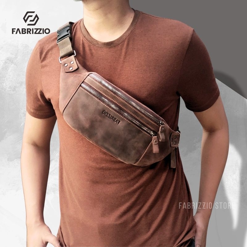tas waistbag crazy horse kulit sapi-CRUISER
