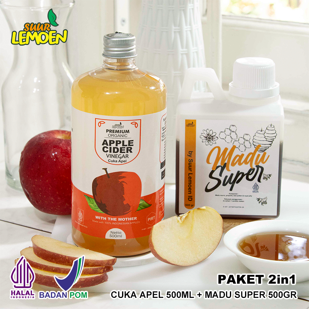 

Suur Lemoen Paket Bundling - Cuka Apel 500 ml dan Madu Hutan Super 500 gr