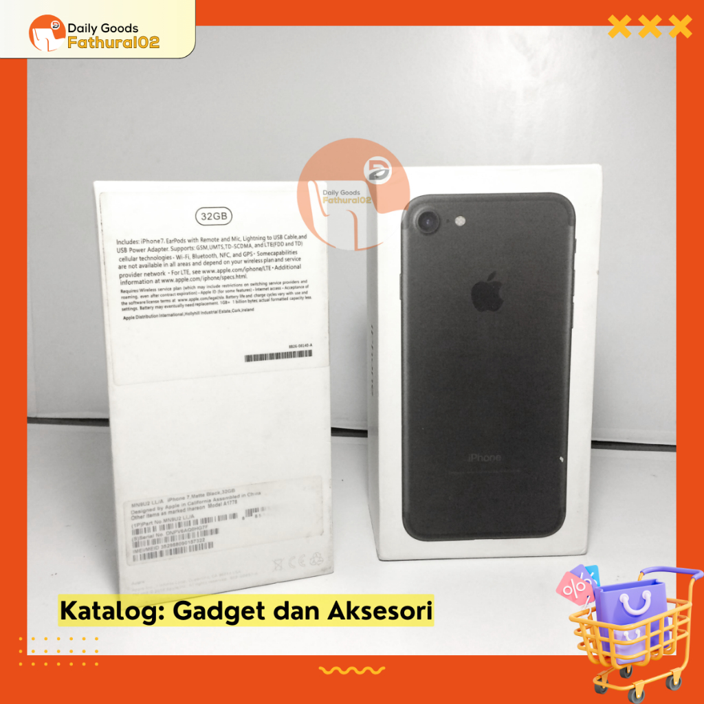 

Box Dus Kardus Kosong HP Iphone 7 Warna Hitam 32 GB