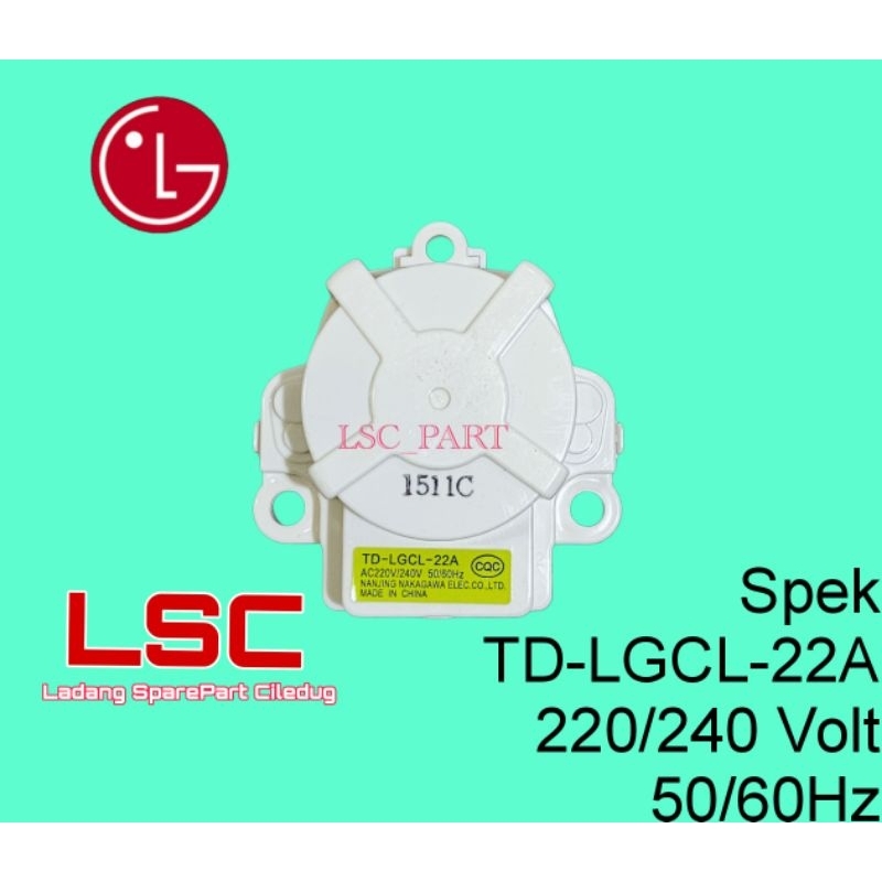 Motor Drain LG NAKAGAWA LG2 Drain Motor Mesin Cuci LG Original TD-LGCL-22A