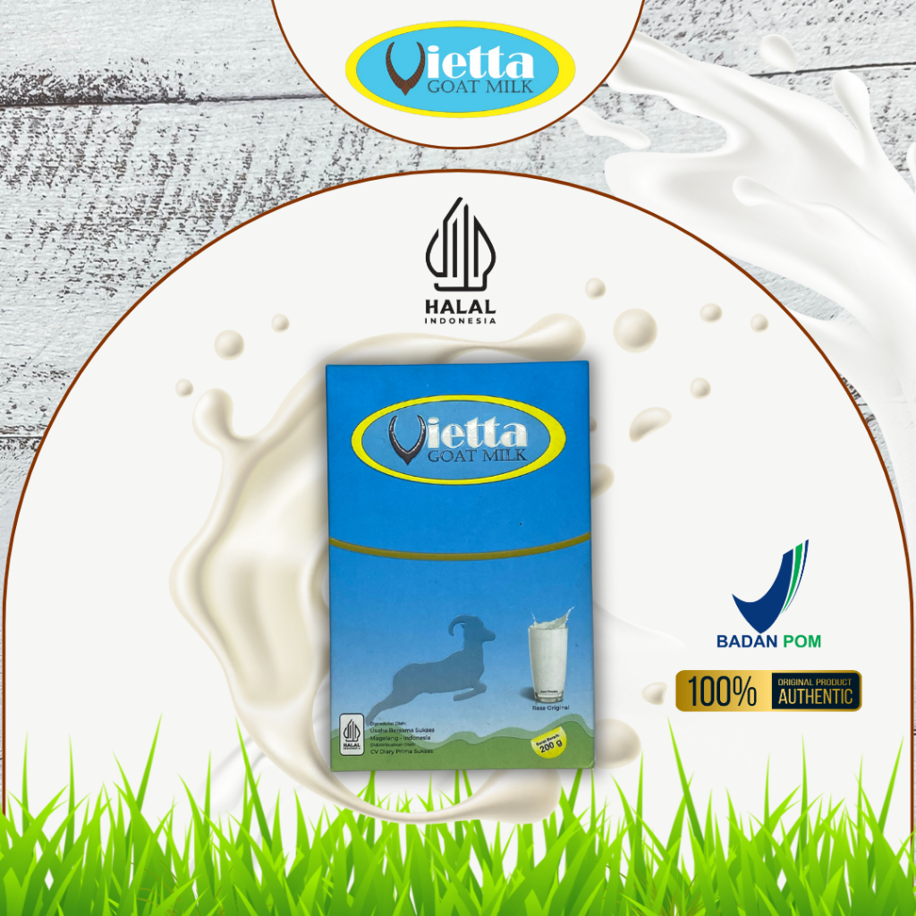 

VIETTA GOAT MILK - Susu Kambing Etawa 200 Gram Rasa Original / Strawberry / Cokelat