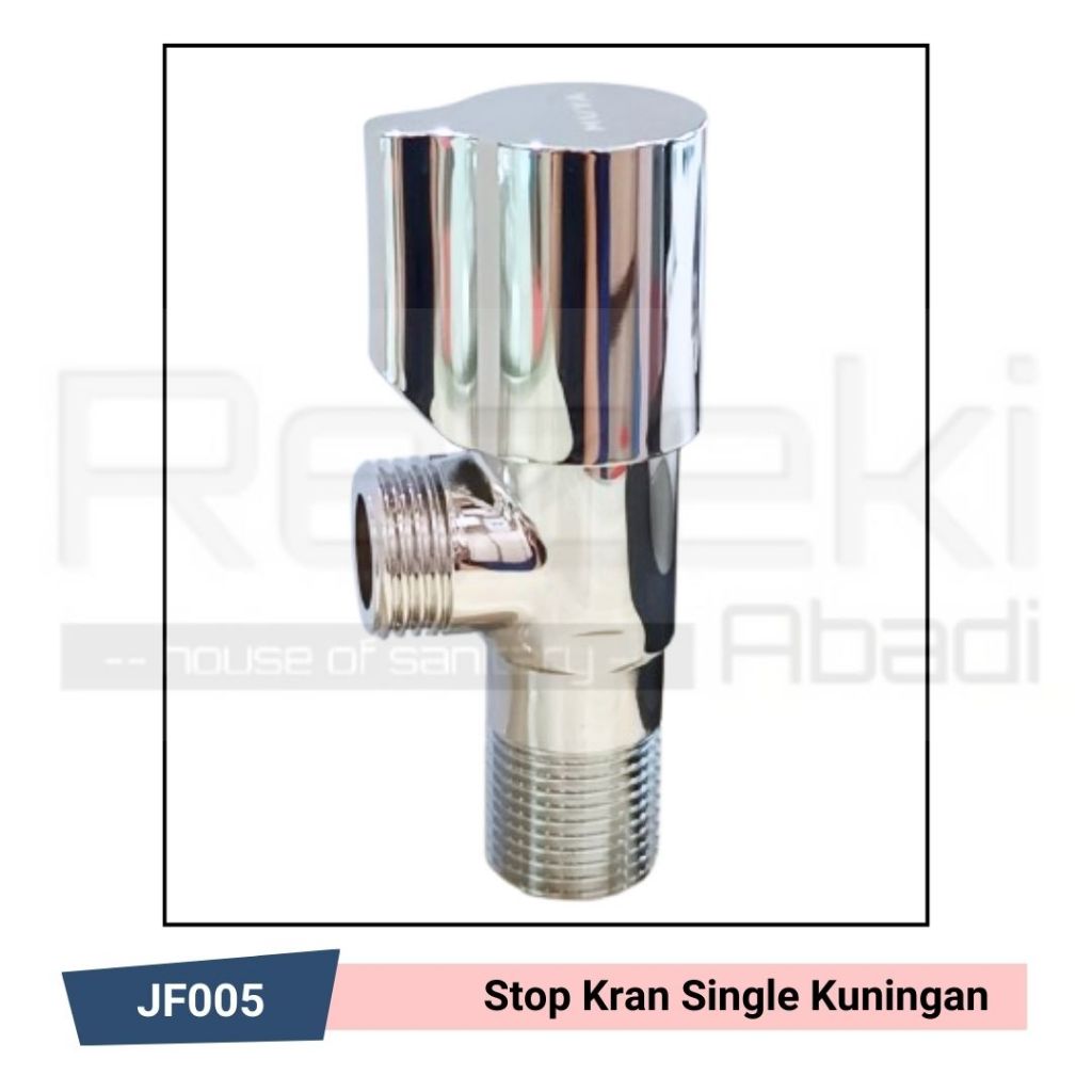 Stop Kran Single Kuningan - 005 - Stop Kran Wastafel - Stop Kran Kloset Murah