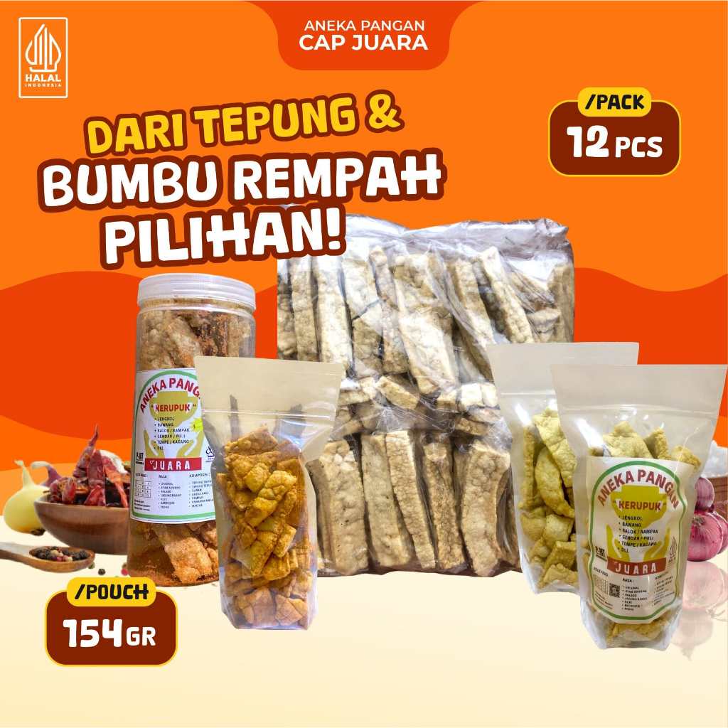 

Kerupuk Balok Rampak Cemilan Gurih Renyah Varian Ori Balado Snack Tradisional