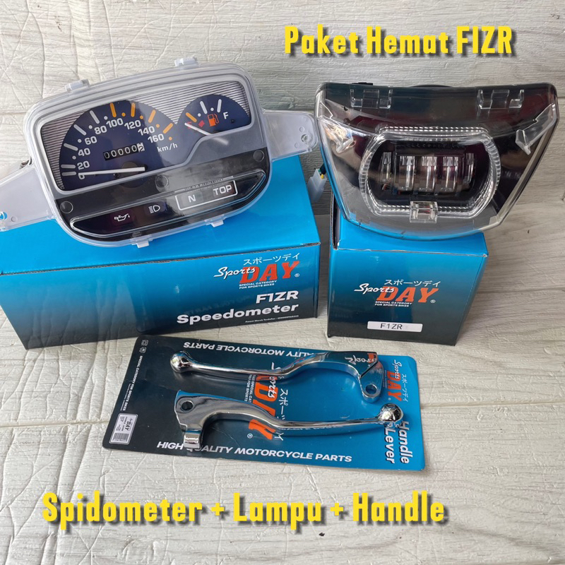 PAKET FIZR LAMPU DEPAN LED FIZR SPIDO SPEEDOMETER FIZR SET LAMPU LED SPORTSDAY