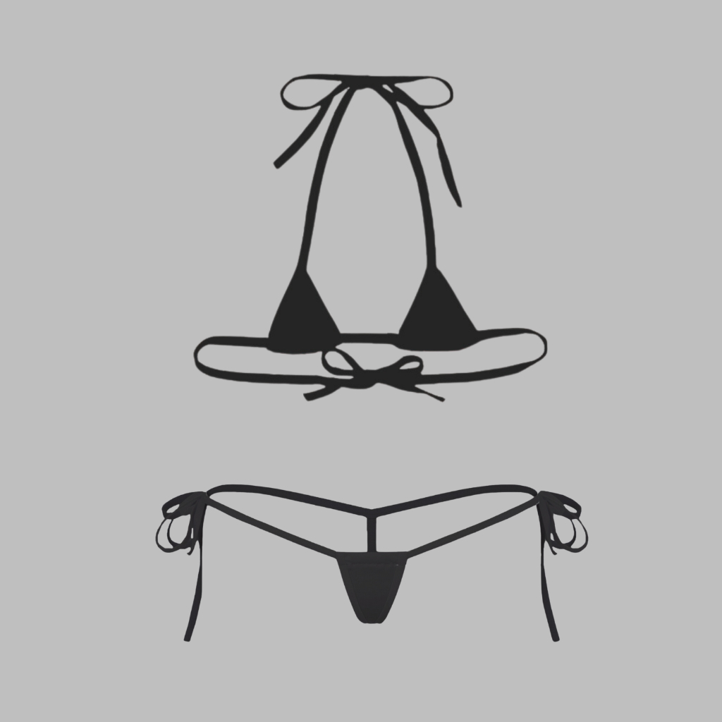 Set G String Dan Bra Super Mini Seksi 5cm SG022