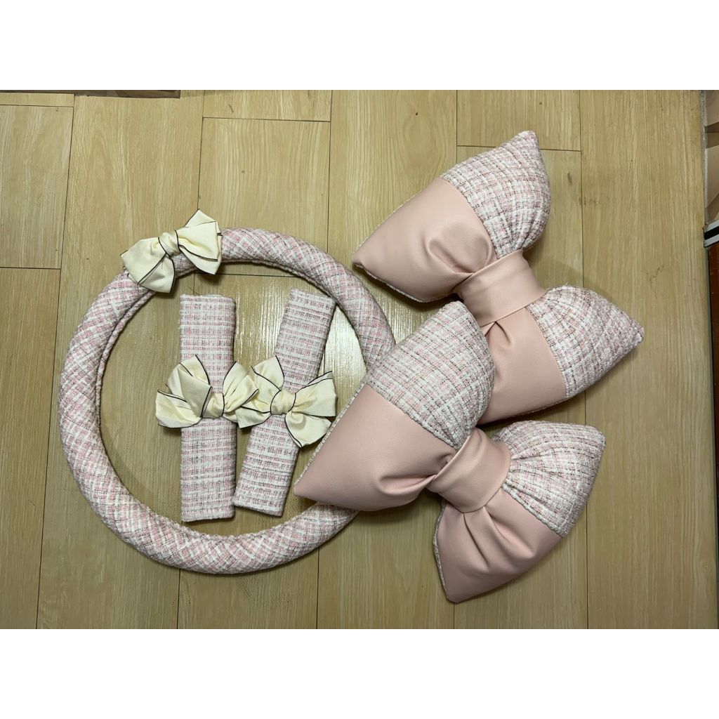 Set Aksesoris Mobil 3in1 Pink Pita