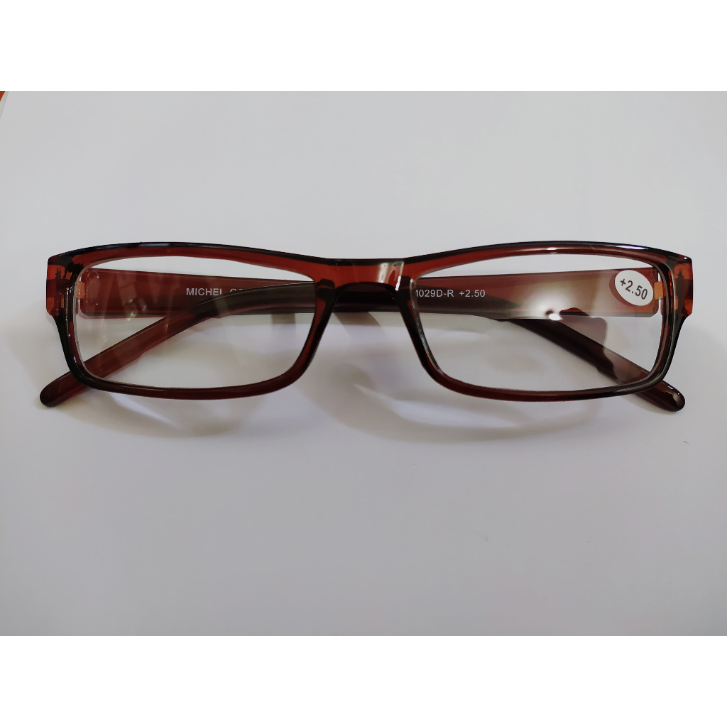COD Kacamata Baca Lensa Plus (+) 2 Fungsi Baca dan Jalan +1.00 s/d +3.00 Frame Coklat FREE CASE Kaca