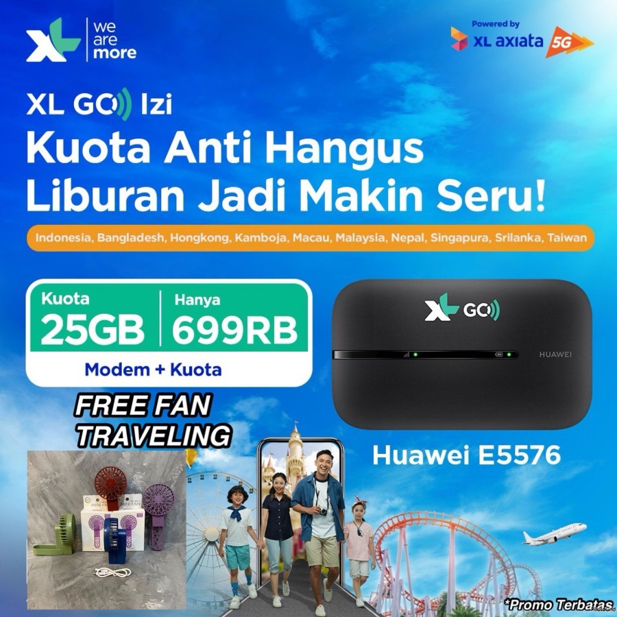 Mifi Modem Wifi Huawei E5577 MAX 4G LTE UNLOCK Bonus Telkomsel 14GB Resmi