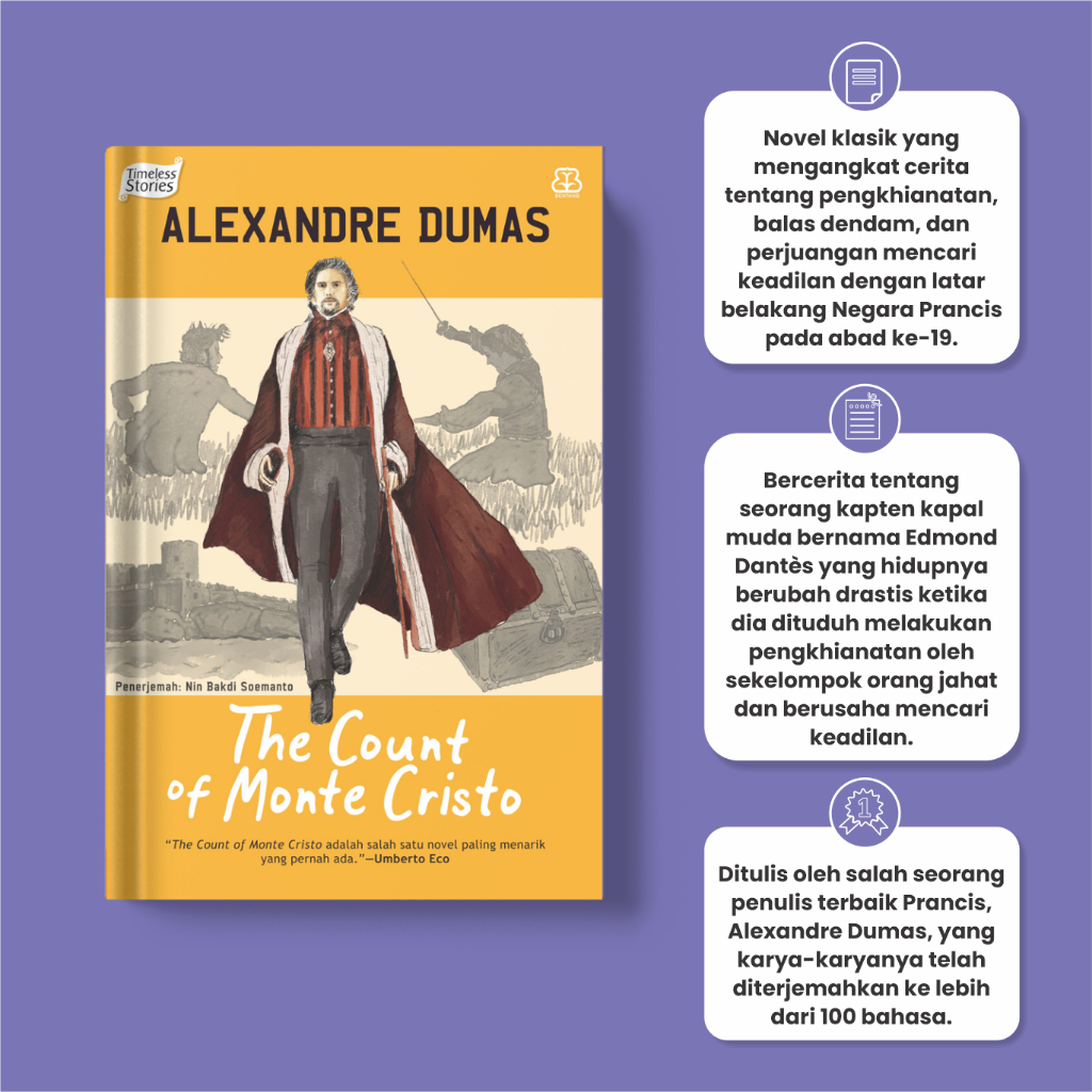 [Bentang] Buku Novel | The Count of Monte Cristo - Alexandre Dumas