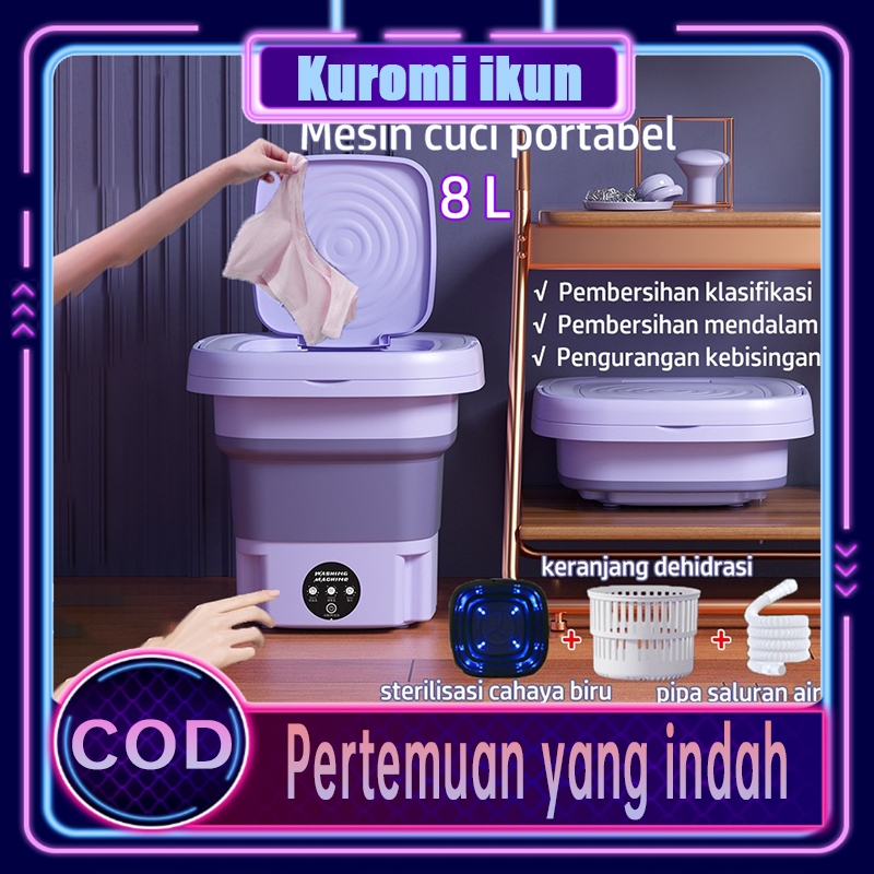 {Rumah Xiaomi} Versi baru dan upgrade dari mesin cuci antibakteri cahaya biru/Mesin Cuci Mini Portab