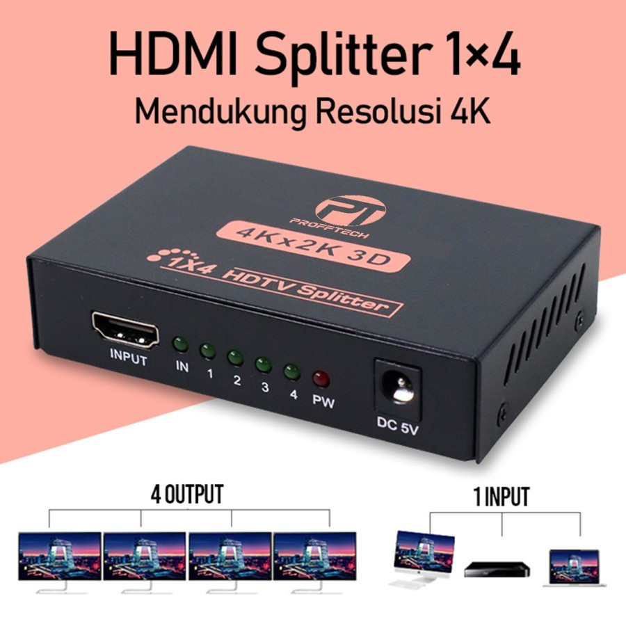 HDMI Splitter 4 Port - Splitter HDMI 4 Port - HDMI Spliter 4 port 4k