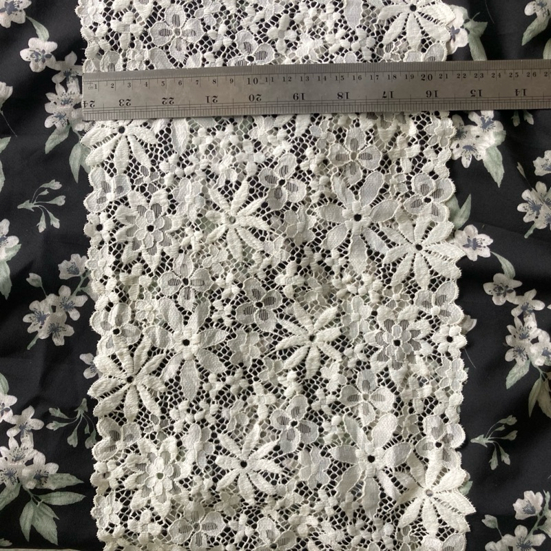 renda strecth import bahan berkualitas lebar 21 cm renda kiloan renda roll 3 kg