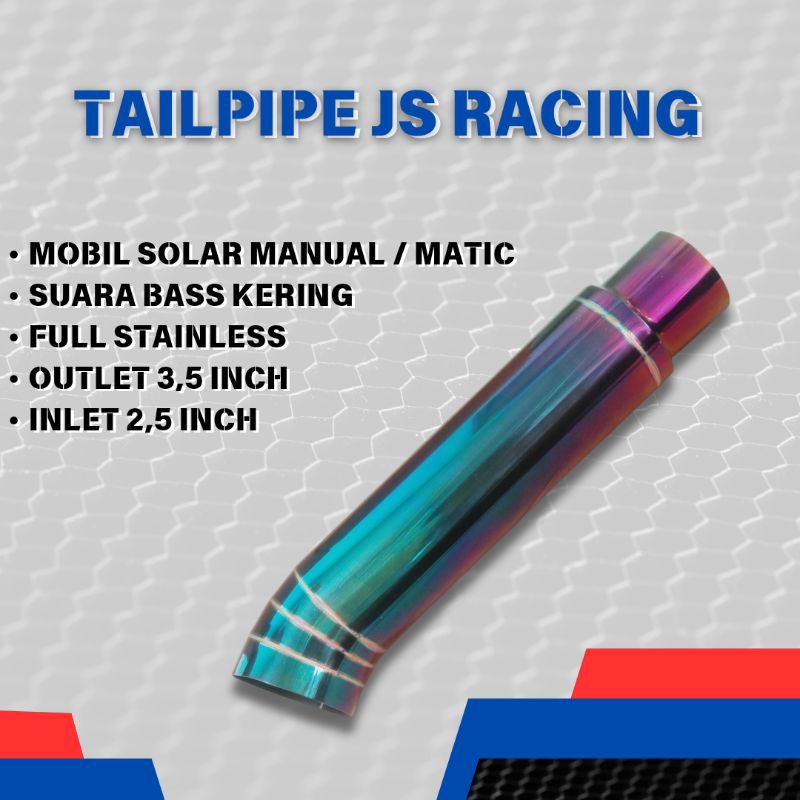 Knalpot mobil TAILPIPE JS RACING untuk mobil SOLAR