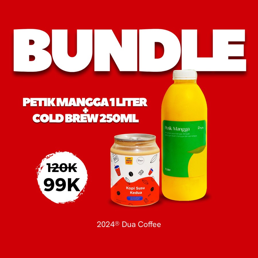 

Dua Coffee Bundle Minuman Kaleng Kopi Susu Kedua 250 Ml + Petik Mangga Botol 1 Liter