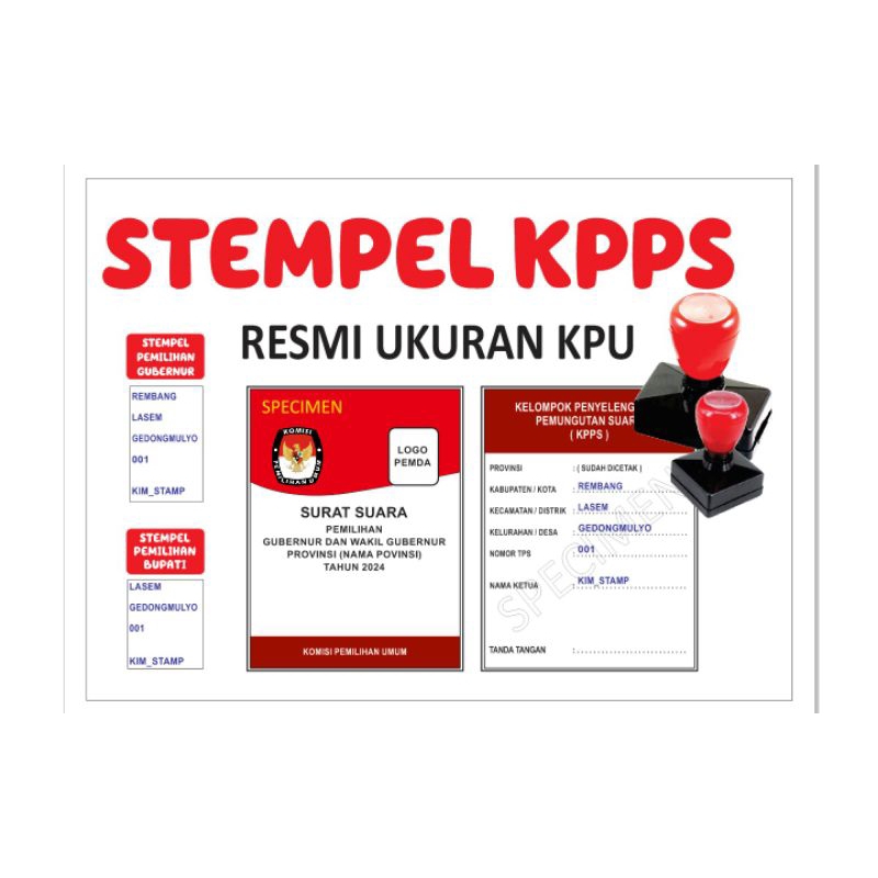 

STEMPEL KPPS GUBERNUR DAN BUPATI Free Tinta 5 ML STEMPEL SURAT SUARA STEMPEL TPS