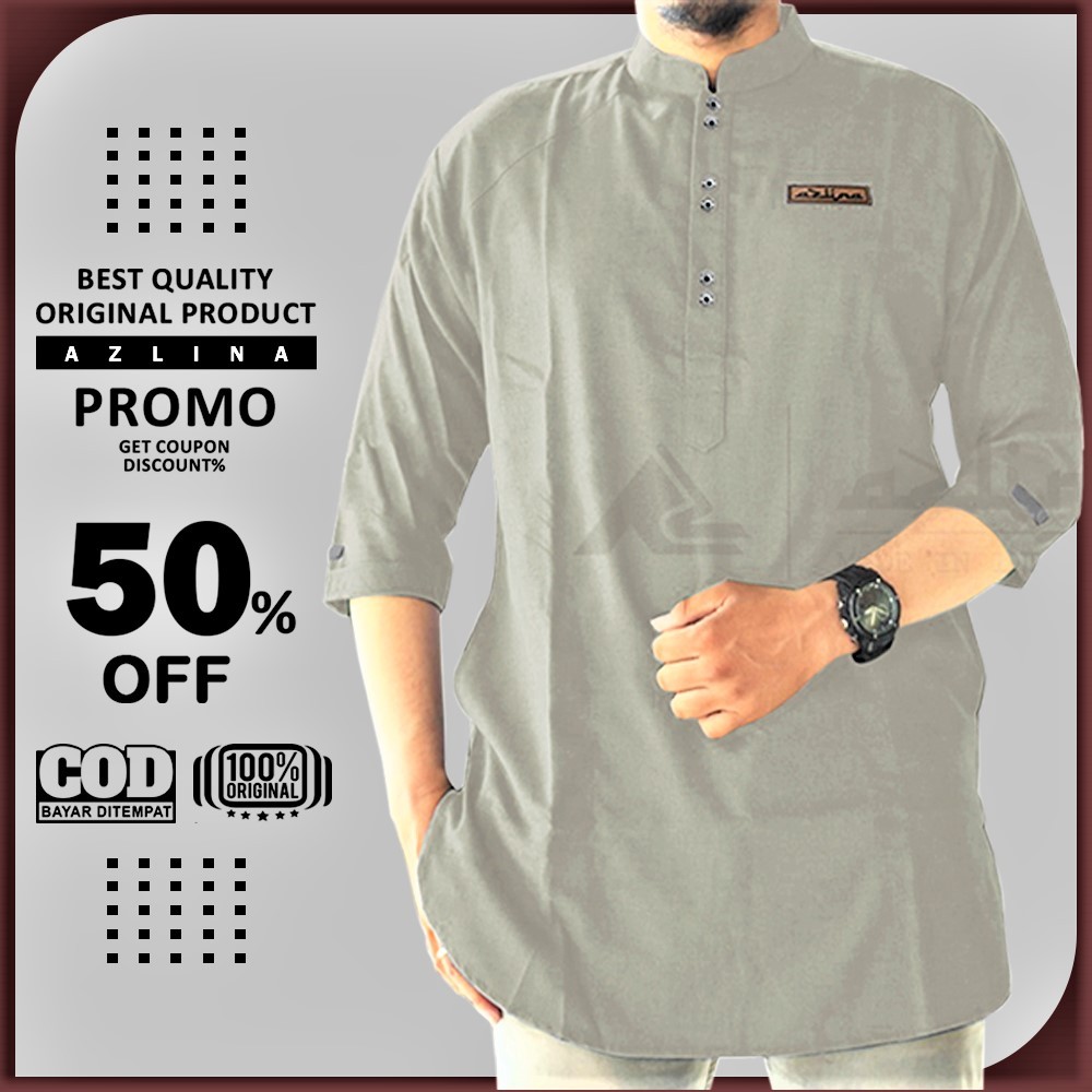 Hemat Koko Dewasa Kurta Pria Pakistan Baju Koko Madinah - Azlina