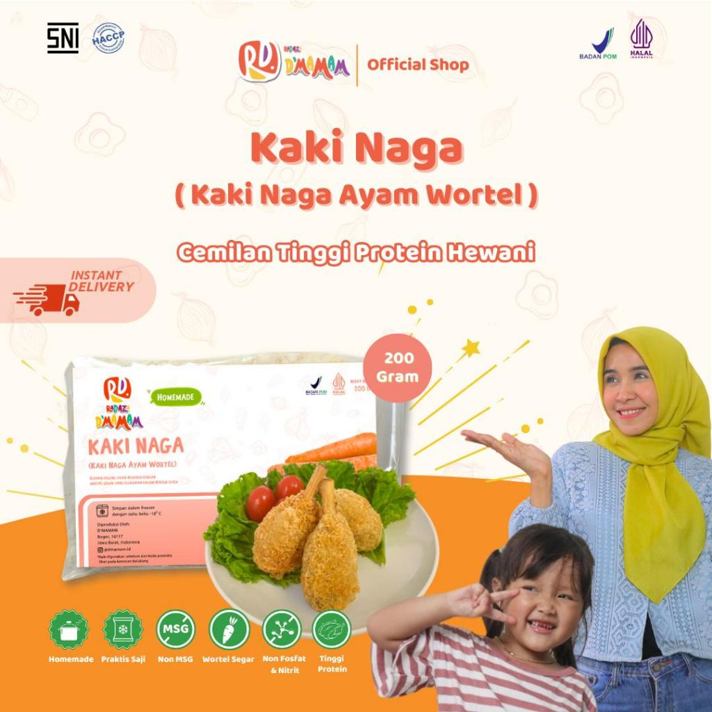 

D'MAMAM Kaki Naga Ayam Wortel 200g Dragon Claw Stick Homemade Frozen Food Non Msg & Pengawet