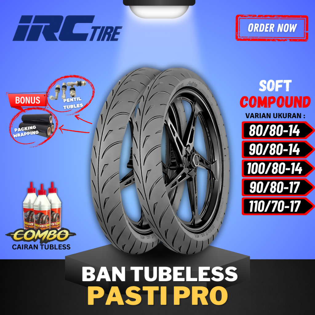 [READY COD] BAN IRC SOFT COMPOUND FASTI PRO ( 80/80-14 / 90/80-14 / 100/80-14 / 90/80-17 / 110/70-17