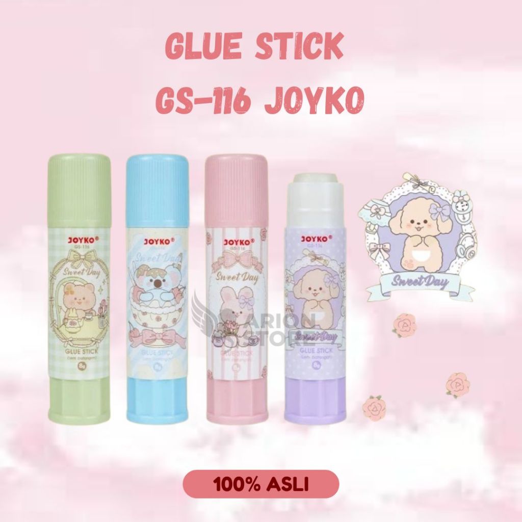 

[ARION STORE] GLUE STICK 8GR GS-116 8GR SWEET DAY JOYKO / LEM KERTAS JOYKO / LEM GLUE STICK JOYKO [ PCS]