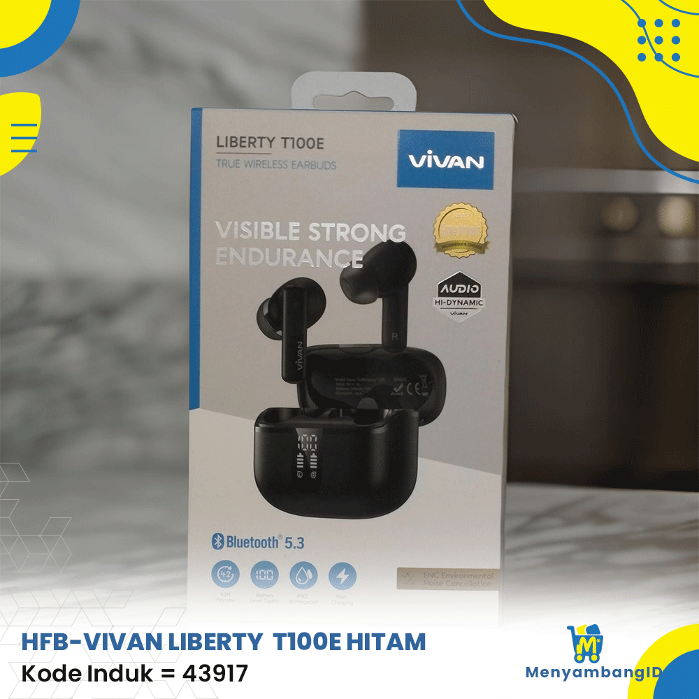 43917 | TWS VIVAN LIBERTY  T100E HITAM