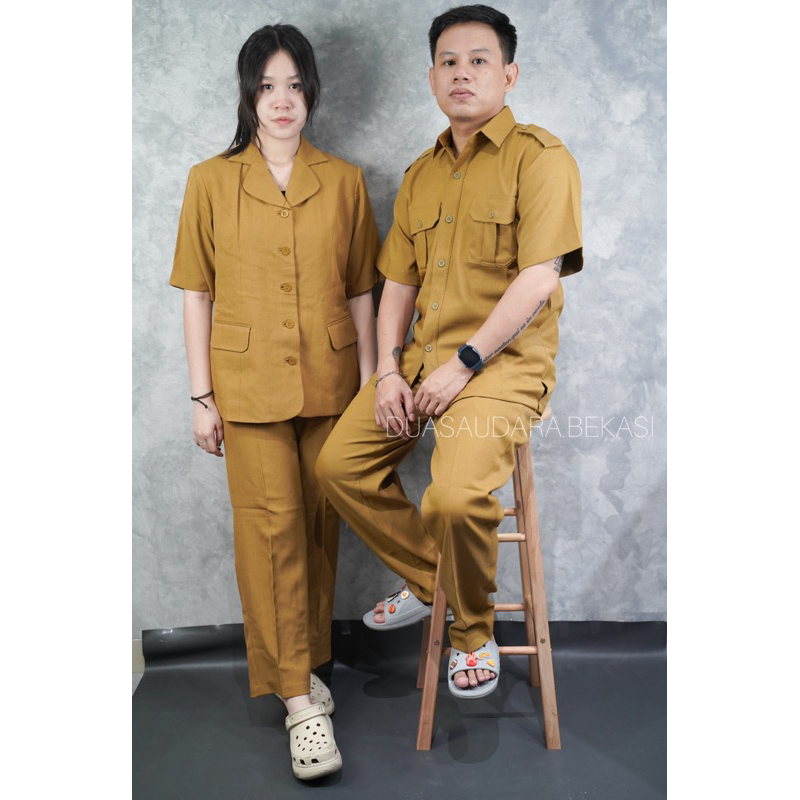 PEMDA WANITA MUDA / STELAN PEMDA / SERAGAM DINAS WANITA / KHAKI PEMDA