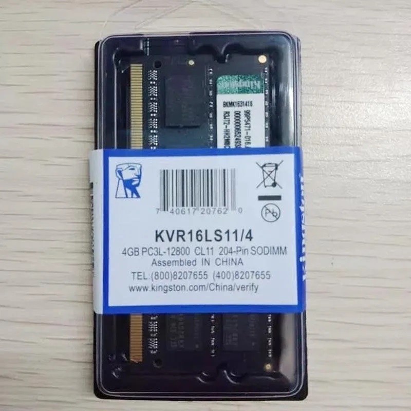 KINGSTON RAM SODIMM KVR16LS11/4 4GB DDR3L 1600MHz