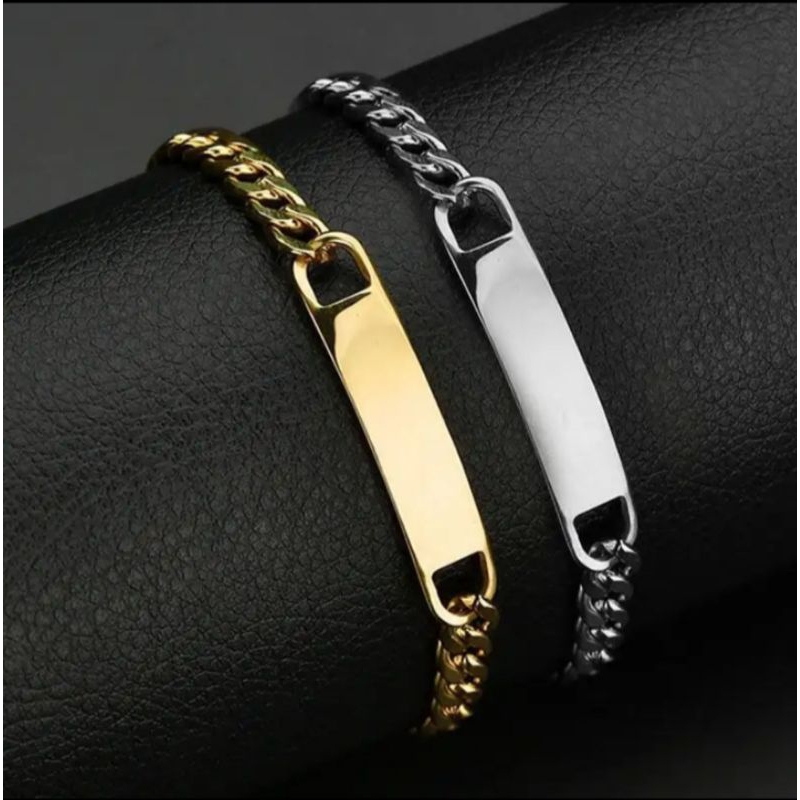 Gelang Titanium Rantai Polos – Aksesoris Elegan Pria & Wanita