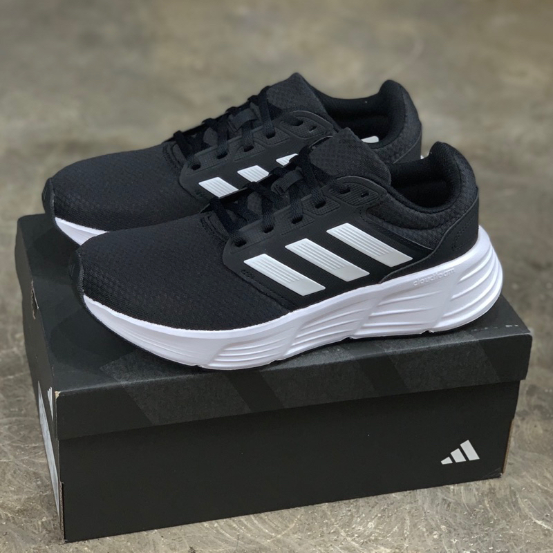 ADIDAS RUNNING GALAXY 6M BLACK WHITE 100% Original Resmi PT.Adidas Indonesia