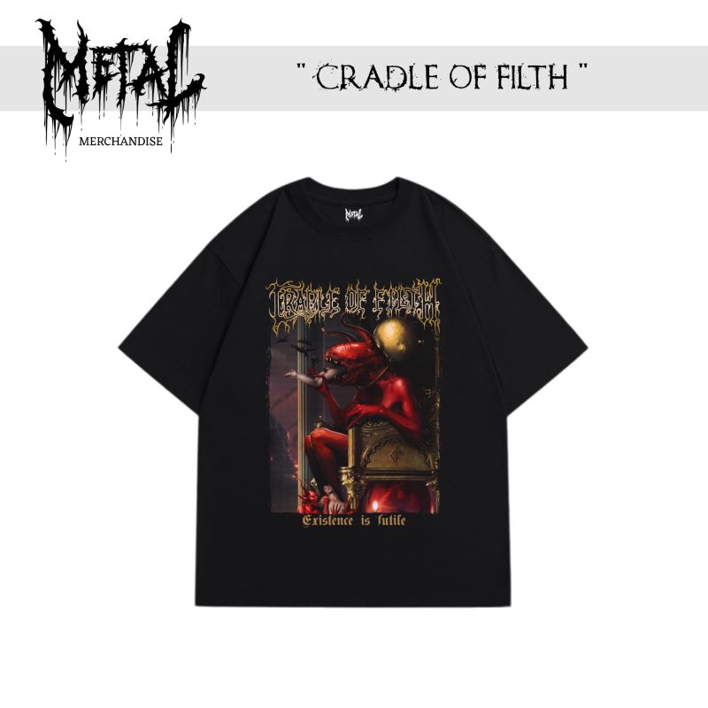 t-shirt cradle of filth kaos band black metal luar negeri original