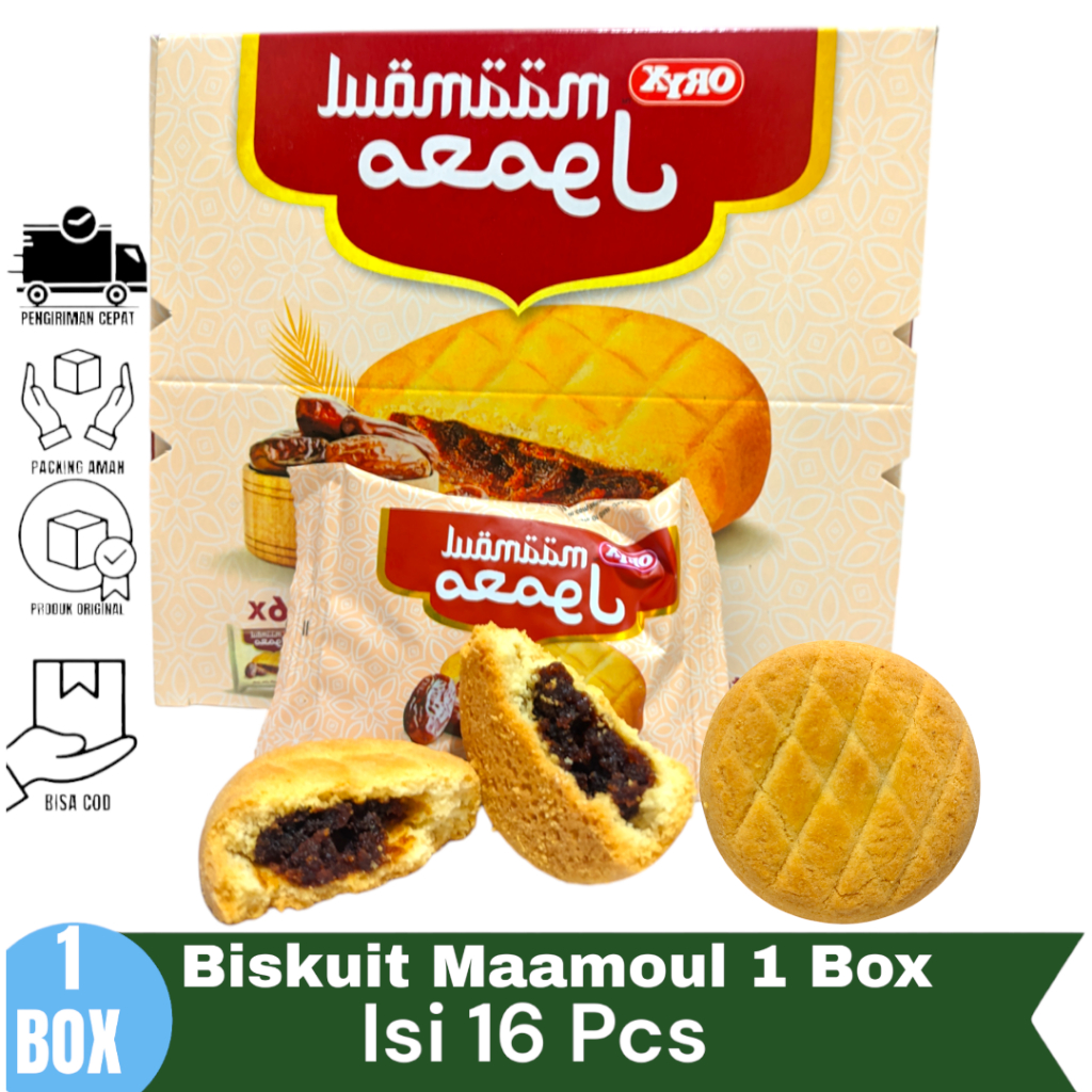 

Biskuit Maamoul rasa Kurma 1Box isi 12Pcs Oleh Oleh Haji Dan Umroh termurah COD