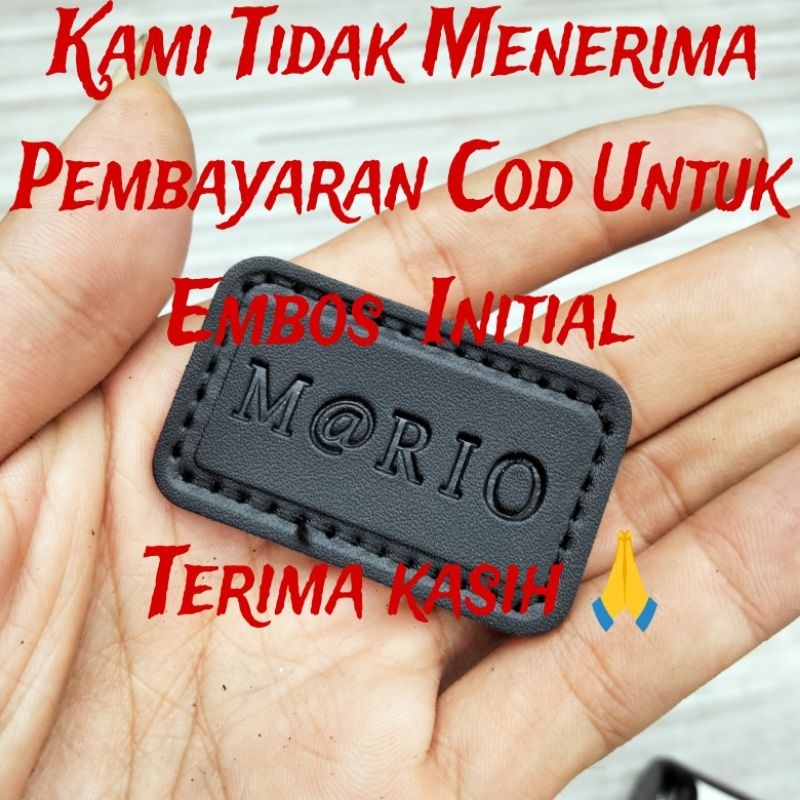 

Terima Emboss Leather patch nametag kulit
