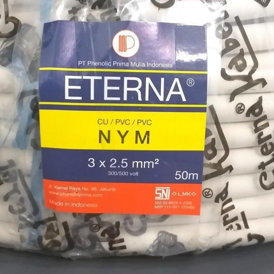 KABEL LISTRIK ETERNA 3X2.5 KABEL ETERNA NYM 3X2.5 KAWAT TEMBAGA