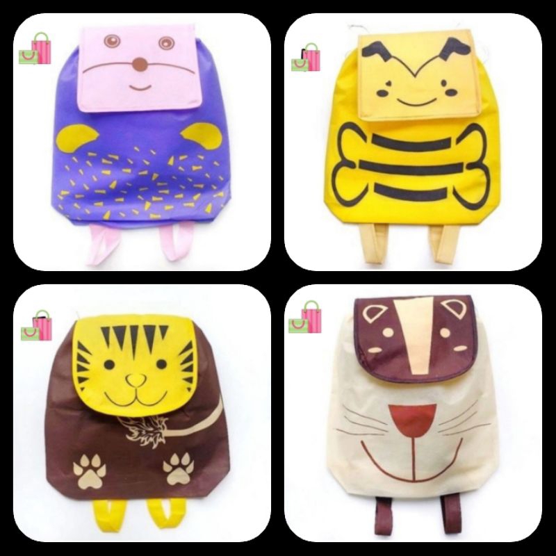 

Tas spunbond ultah / goodie bag ransel anak karakter / goodie bag souvenir ultah