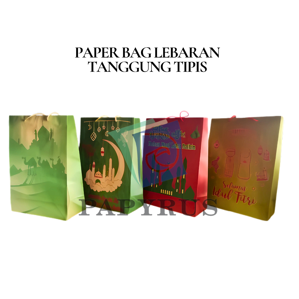 

PAPER BAG MOTIF / HAMPERS BAG / GOODIE BAG / SOUVENIR BAG / TAS KADO MOTIF / GIFT BAG / PAPER BAG LEBARAN TANGGUNG TIPIS 25.5 CM X 11 CM X 34.5 CM
