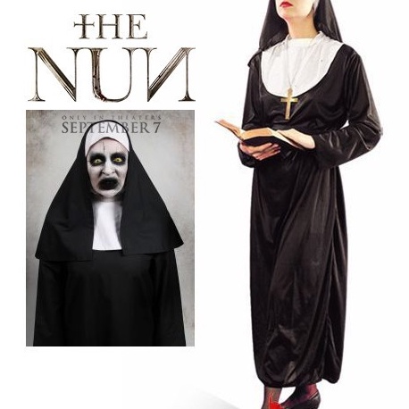 Unggul valak the nun biarawati cosplay costume kostum halloween hantu
