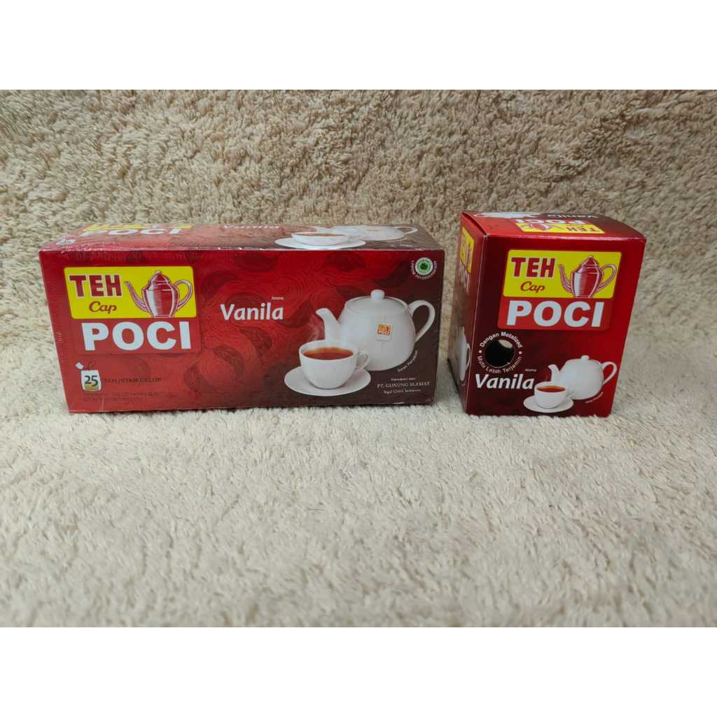 

Teh cap poci aroma vanila 50g teh celup dan seduh