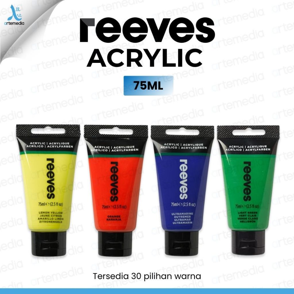 

Reeves Acrylic Artists 5x75ml Acrylic Color Paint Set Cat Akrilik