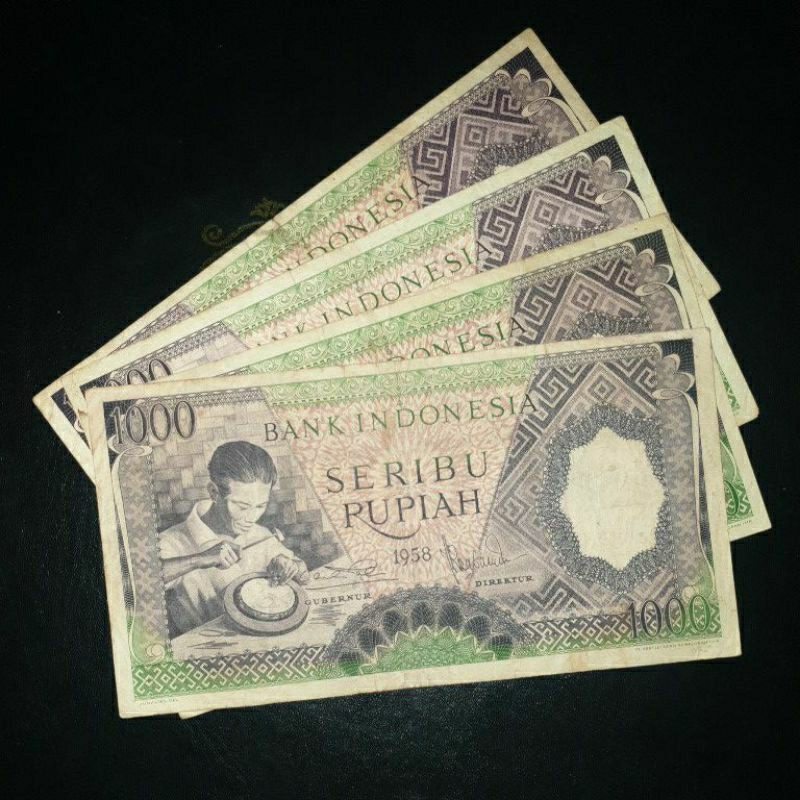 Uang Kuno Seri Pekerja Tahun 1958 Pecahan 1000 Rupiah