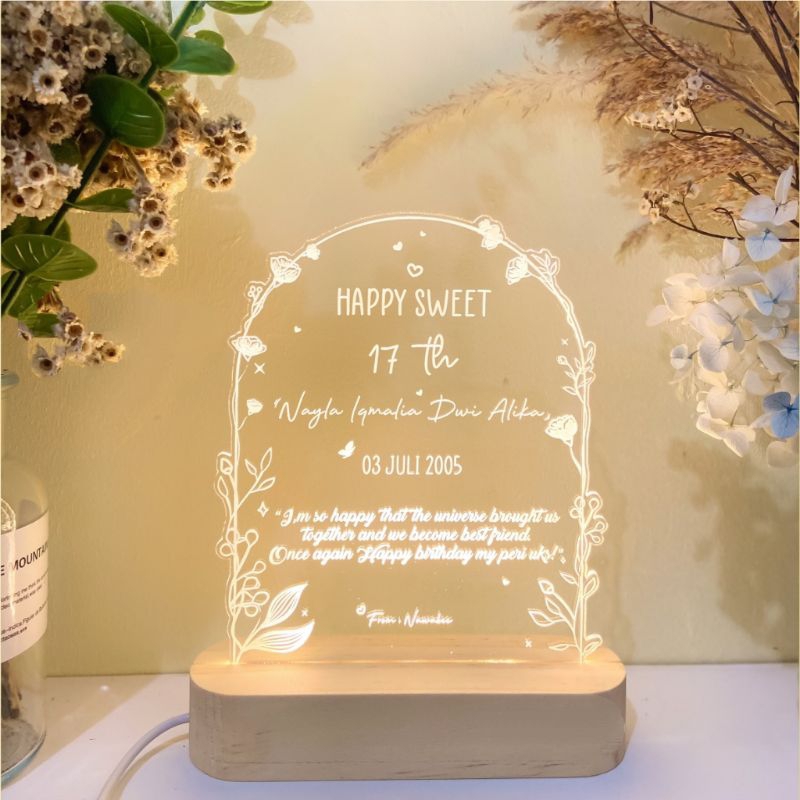 Lampu Hias Akrilik Custom