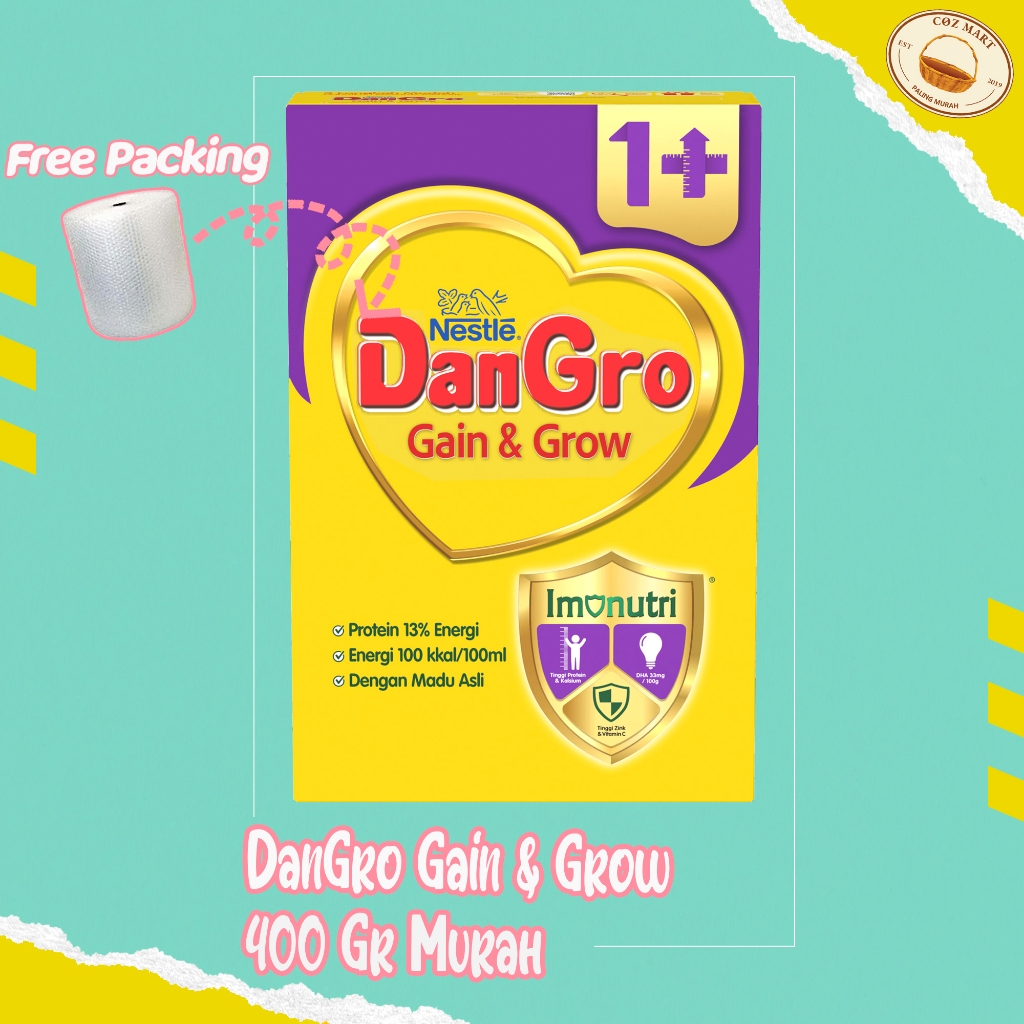 

Dangro Gain & Grow 1+ Susu untuk Kejar Tumbuh Anak Usia 1+ (400 Gram)